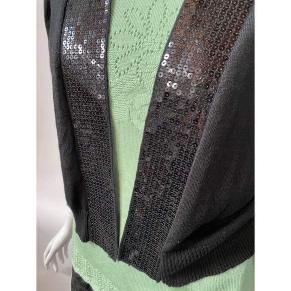 Allison Brittney Black Sequin Sweater - Picture 4 of 15